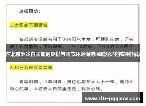 在北京寒冷白天如何穿搭与调节环境保持温暖舒适的实用指南